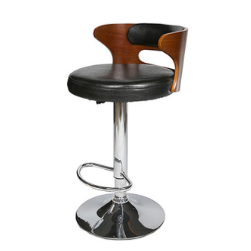 bar furniture wooden leather Swivel Counter Bar Stool adjustable home bar chair with footrest BS-046