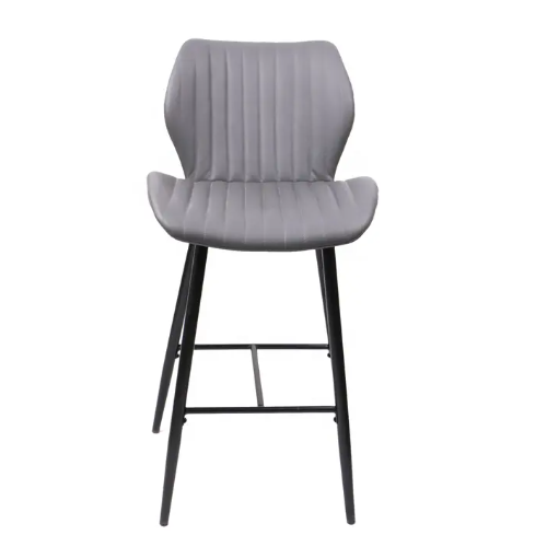 Fabric Pub High Chair with Fixed Height Kitchen Counter Metal Chair With Back BS-283
