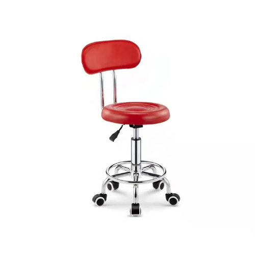 Wide Backrest Salon Beauty Leather Chair with Strong Wheels Adjustable and Rotating Salon Chair Stool for Work Bar Shop BS-032