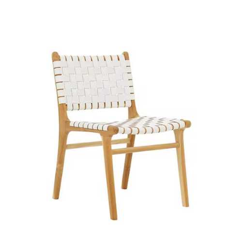 Nordic Modern Luxury Outdoor Furniture restaurant furniture microfiber Leather Wicker solid wood dining chair