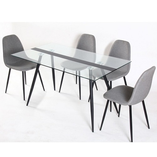 round glass dinning American dining set one table 4 chairs DT-143