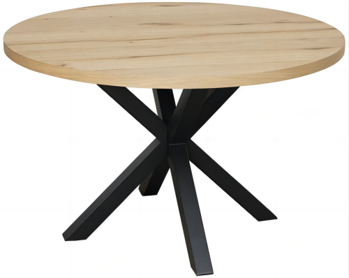 Hot Sale Dining Room Furniture Modern Design MDF Solid Wood Top Round Dining Table with Metal Legs　DT-376