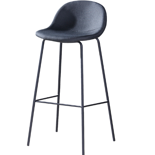 Nordic Leisure Iron Stool Coffee Shop Backrest Metal Bar Chair Family Simple Bar Stool Restaurant Dining Chair BS-155