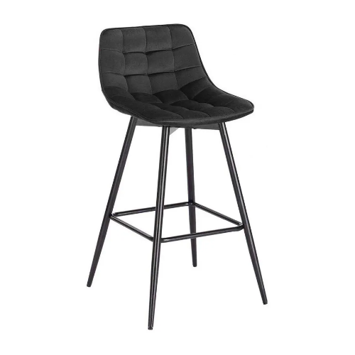 Home Bar Chairs Modern Furniture Velvet Bar Stools Fabric High Chair for Hotel Restaurant Kitchen Cafe Bar BS-156