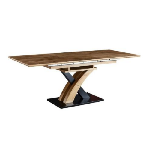 Modern furniture Consumable Dining table expansion 8 seat dining table set with MDF lid, natural wood DT-F022