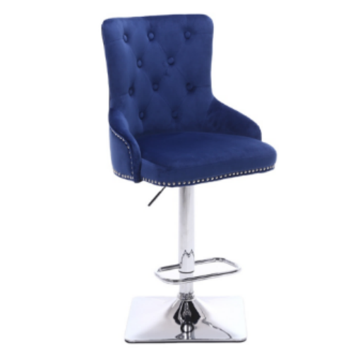 high adjustable designer cheap kitchen fabric velvet swivel bar stool BS-066