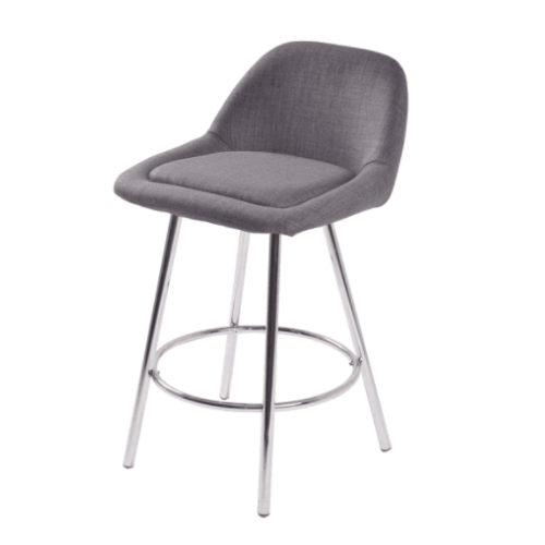 Fabric High Chairs Bar Stool Italian Home Counter Chair With Back Rest BS-203