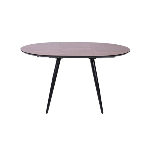 Living Room furniture Outdoor moving foldable kitchen Round wooden tabletop Metal legs dining table DT-F033