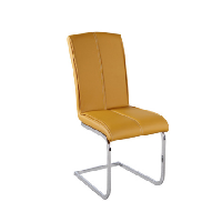 Modern Bow Shape Restaurant Chair  PU And Stainless Steel Legs Dining Chairs DC-102