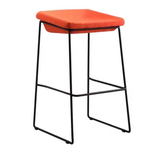 Wholesale cloth bag bar chair with Footrest solid metal frames legs BS-301