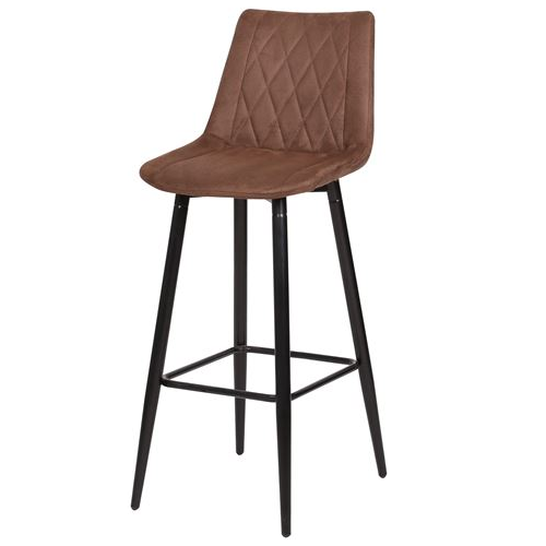 bar furniture PU leather Upholstered vintage design high bar counter chair stool with metal base BS-292