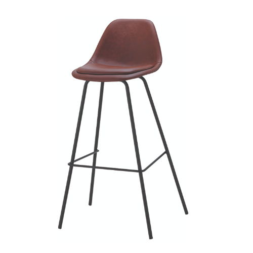 Metal Legs Regular Shape PU Leather Kitchen Barstool BS-288