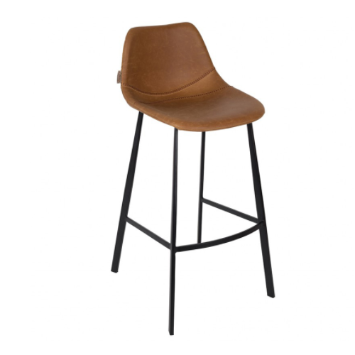 hotel restaurant furniture bar stool chair Short Back upholstered PU Leather Bar Stool with Footrest BS-266