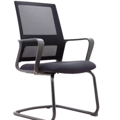 Modern Wholesale Custom Office Chair Plastic Backrest Bow Shaped Office Chair Without Wheels OC-9031B