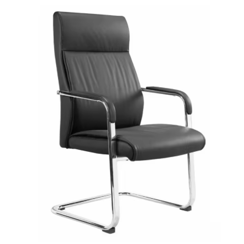metal frame Ergonomic Office Chair Living Room Executive Leather Guest Visitor Meeting waiting room Office Chair Without Wheels OC-P164