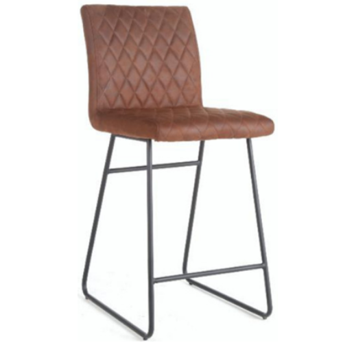 PU leather fabric Bar Stool metal frame chair Home Backrest Milk Tea Shop Cafe Bar Chair BS-414