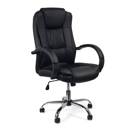 Wholesale high back ergonomic design swivel height adjustable black faux leather office chair OC-9011