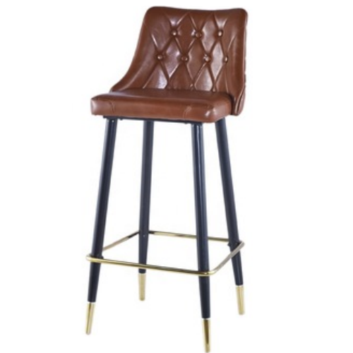 Luxury Bar Stools Metal Frame Kitchen Stool Leather Bar Stools BS-280