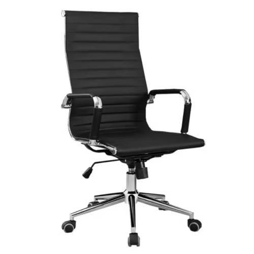 customized modern pu back ergonomic meeting task computer desk chair swivel white leather seat revolving office chair OC-9001