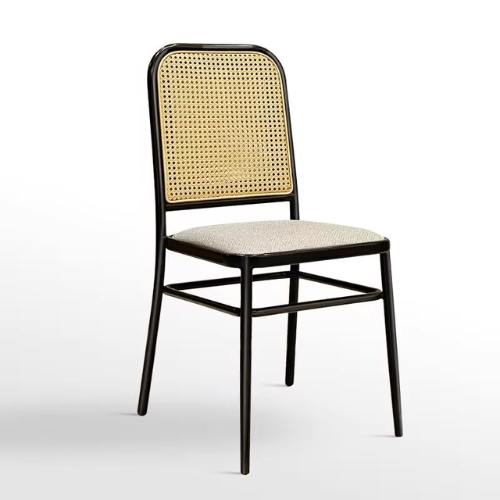 Best quality luxury restaurant hotel dining leather gaming garden Solid Wooden rattan chair