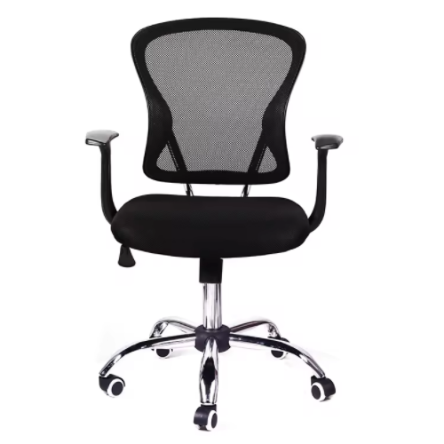 Comfort Mesh Mid Back Office Task Chair Wholesale Black Fixed Armrest Swivel Chair Visitor Office Computer Chair OC-9037