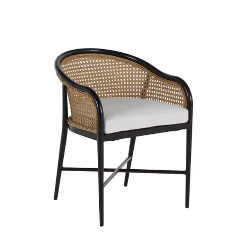 High Quality Best Seller Wholesale Nordic Antique Solid Wood Rattan Restaurant Furniture Garden Chairs