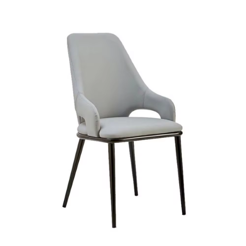 Modern High Back Hotel Restaurant Designer Metal Italian Nordic Leather Outdoor Dining Chair
