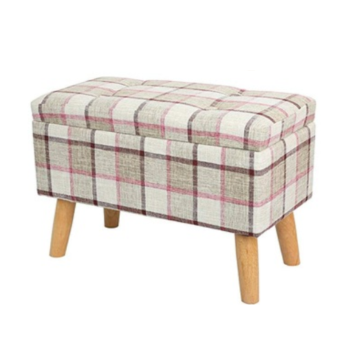 Long Ottoman Bench Footstool Solid Wood Sofa Tea Stool Stepstool Padded Seat Wooden Legs Living Room FS-32