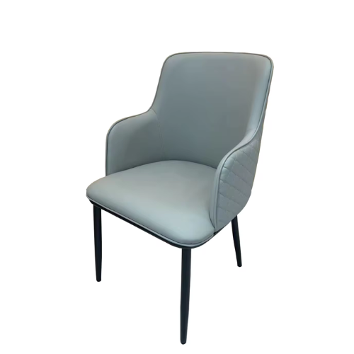 luxury dining room hotel furniture Restaurant backrests orange leather upholstery dining chairs