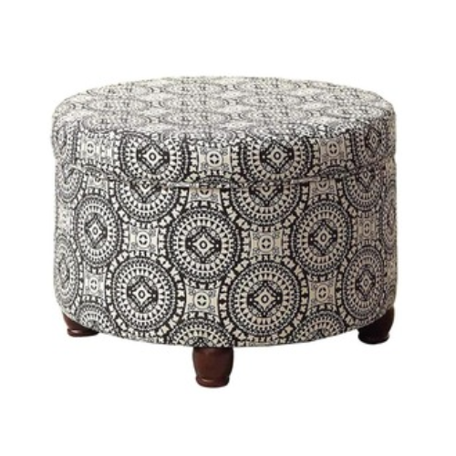 Home Decor Living Room and Bedroom Upholstered Round Storage Ottoman FS-30