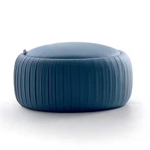 Gold Velvet Storage Pouffe Round Ottoman Footrest Stool Supply Storage Ottoman FS-27N