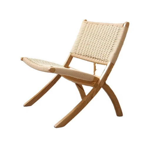 modern wooden furniture solid wood Rattan Rope Weave Restaurant Dinning Chairs