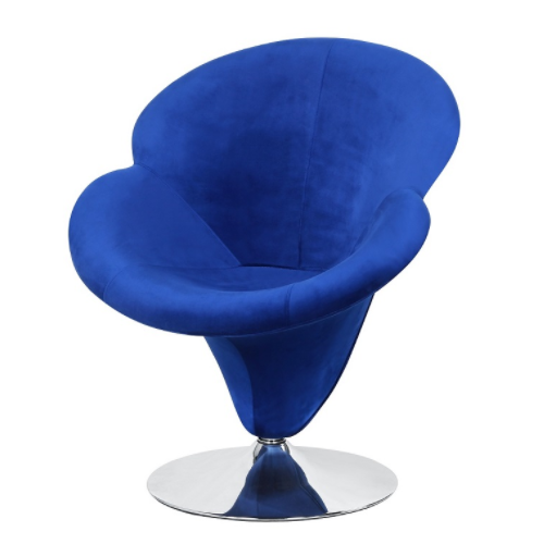 Hot selling flower shaped leisure fabric velvet dining chair for living room BS-318