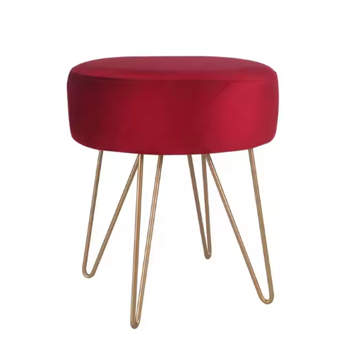 bedroom furniture luxury turquoise stools stool velvet nordic fabric low smart stool soft comfortable round sitting ottoman FS-16P