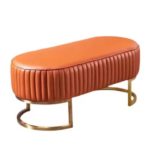 Wholesale Creative Fashion Bench luxury modern simple Shoe Change Stool Fabric Living Room Furniture Velvet Ottoman Stool FS-45