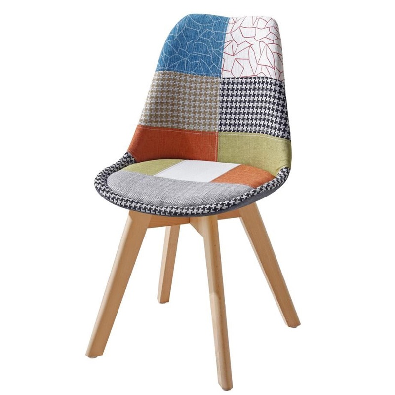 Wholesale Design Fabric Furniture Restaurant Patchwork Dining Fabric Chairs SC-033