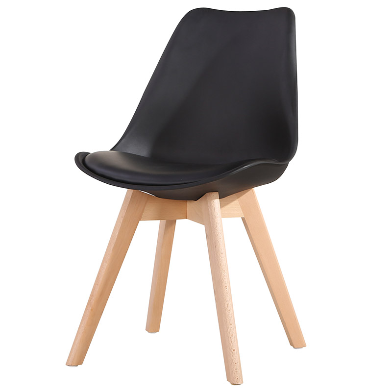 Modern Luxury Nordic Home Kitchen Restaurant Cafe Silla Dining Plastic Chairs with Leather Cushion SC-034
