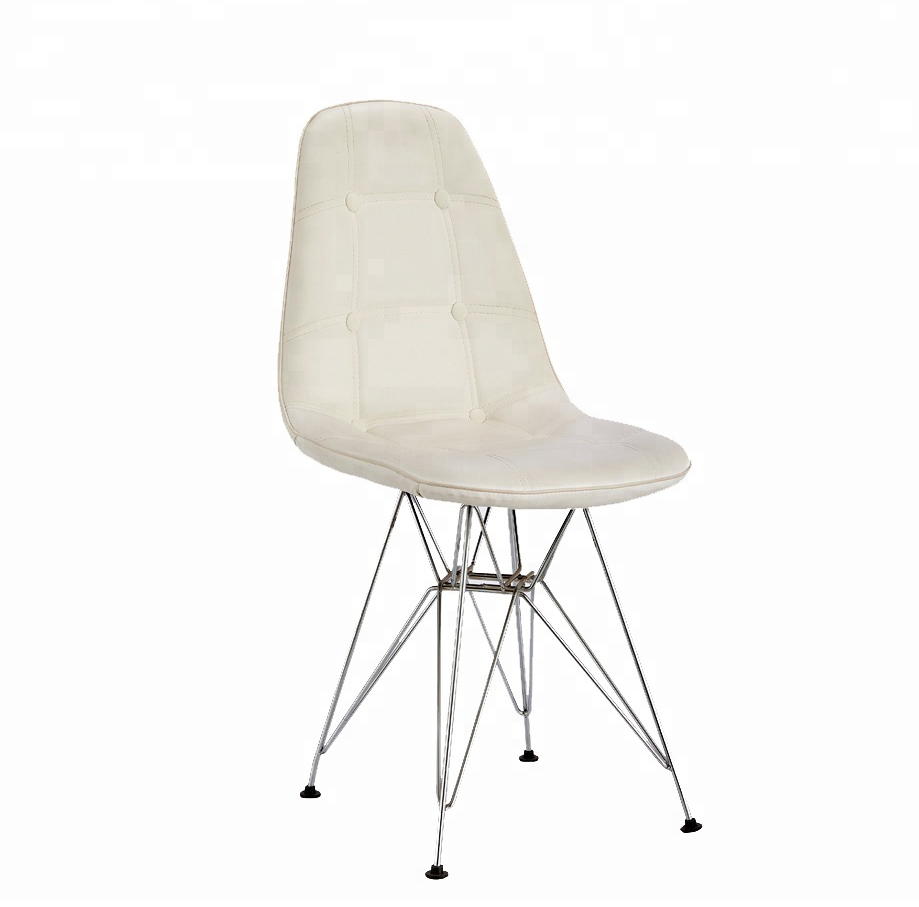 Luxury Modern Upholster Restaurant Metal Legs PU Leather Velvet Dining Chair SC-006