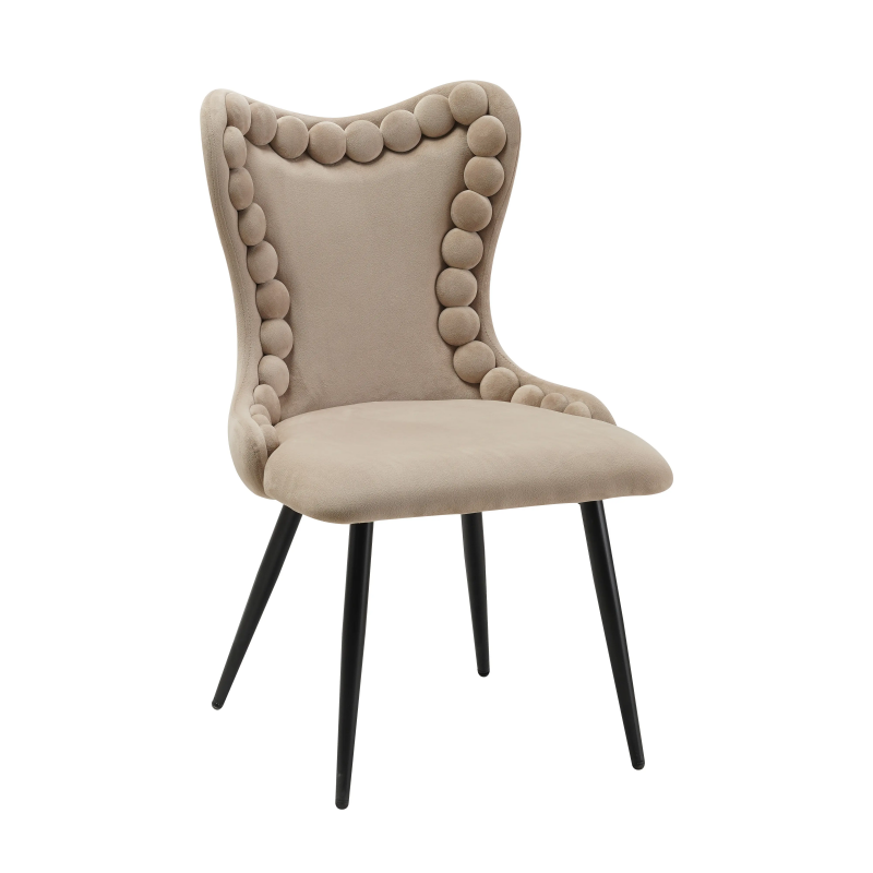 Hot Selling Colored Modern Dining Chair Good Quality Hotel Velvet Chair Metal Legs DC-W021
