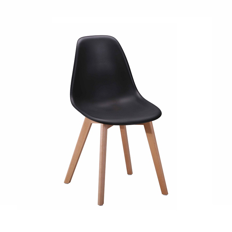 High Quality Outdoor Wooden Legs Hotel Restaurant PP Plastic Dining Chairs SC-001W