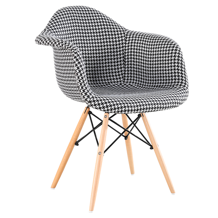 Living Room Colorful Fabric Wood Armchair Patchwork Chair SC-020