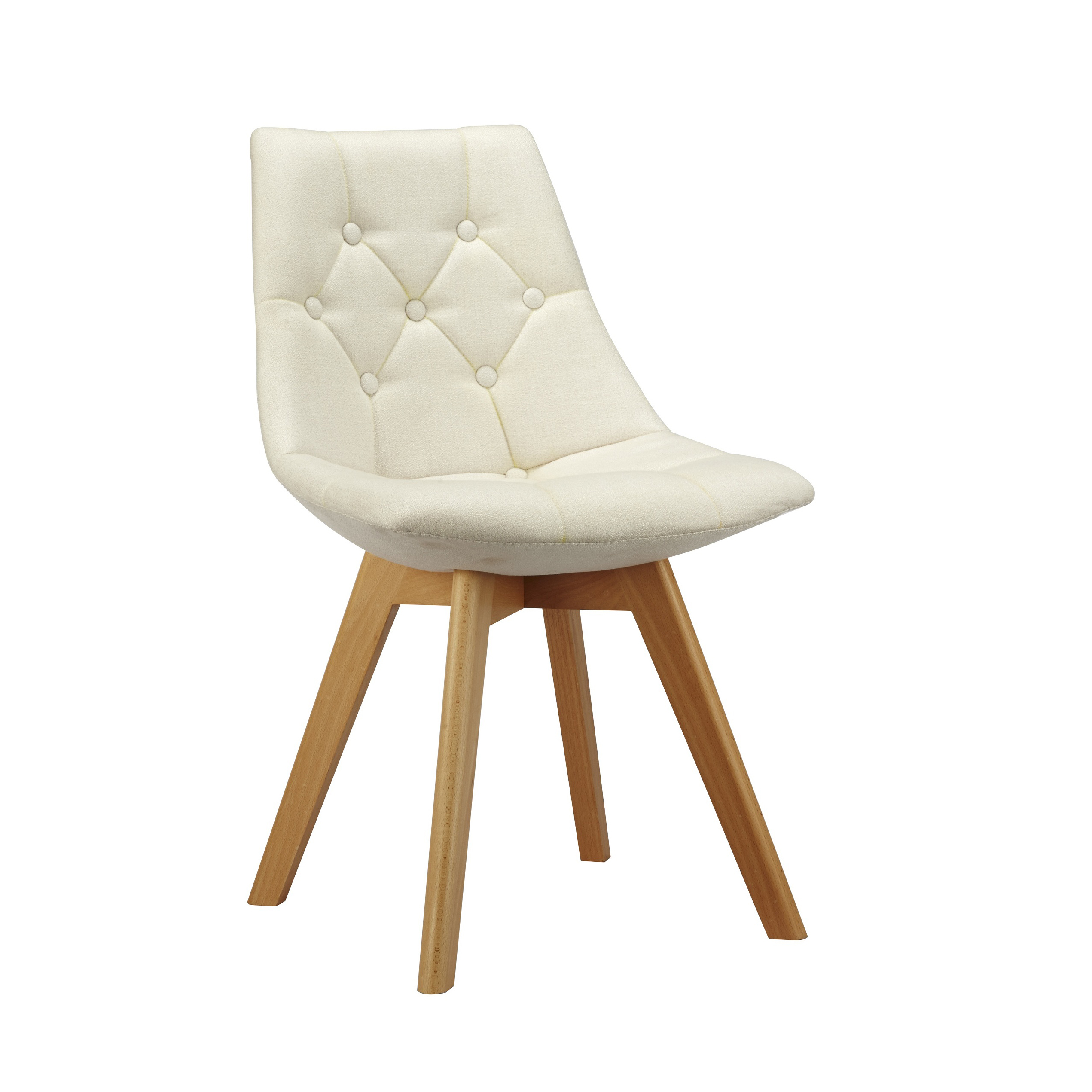 New design dark grey fabric kitchen dining chair with wood feet  SC-036