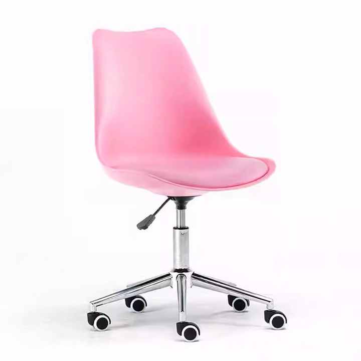 Modern affordable indigo cushioned tulip swivel plastic office desk chair SC-034F