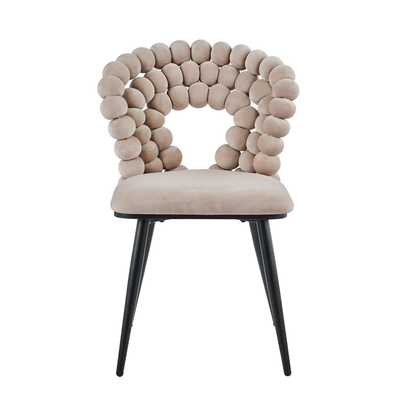 Unique Sigma Armchair Royal Family Single Latest Steel Simple Luxury Accent Fabric Dining Chair Design DC-W014