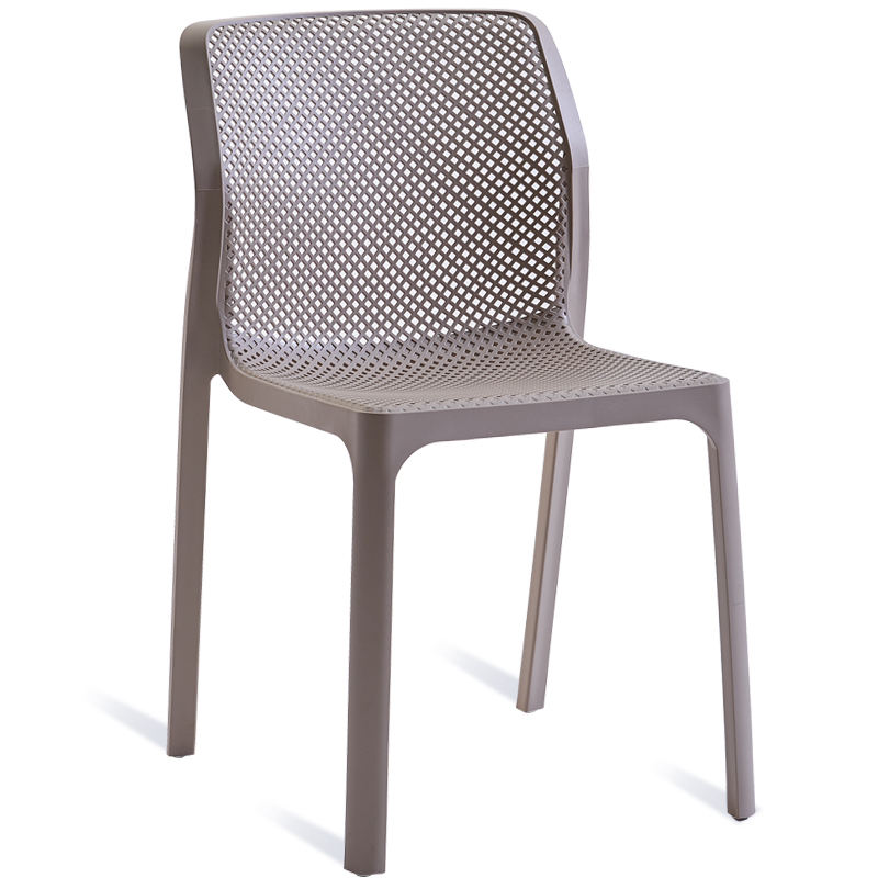 Wholesale Thickened Yellow Plastic Dining Chair With Hollow Back for Restaurants SC-183