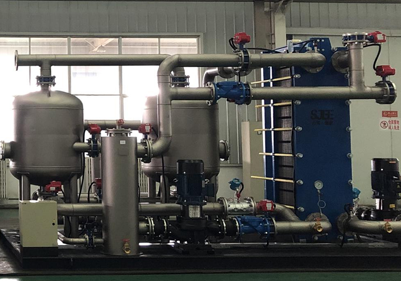 工业造纸污水降温集成换热装置