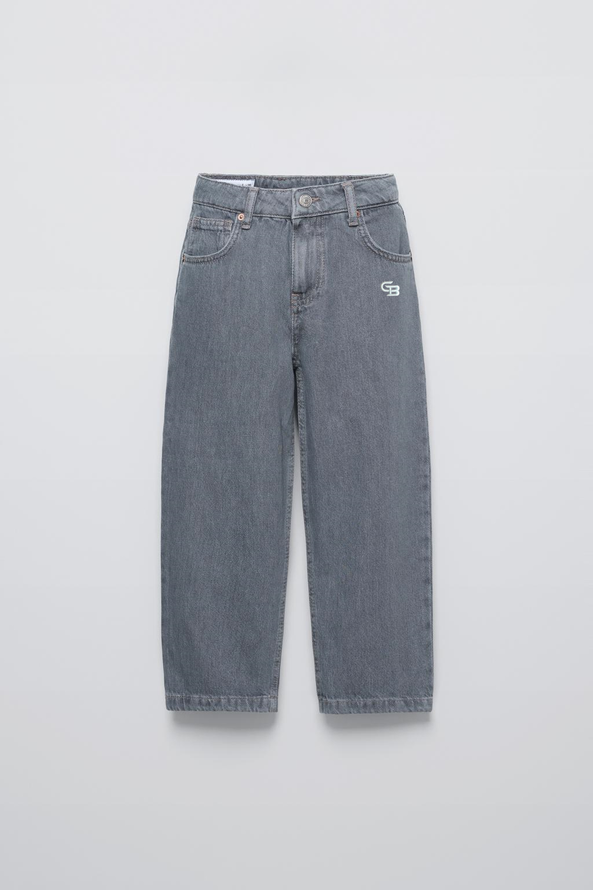 Straight jeans wash gray with heavy/GTB-F-8159A7412