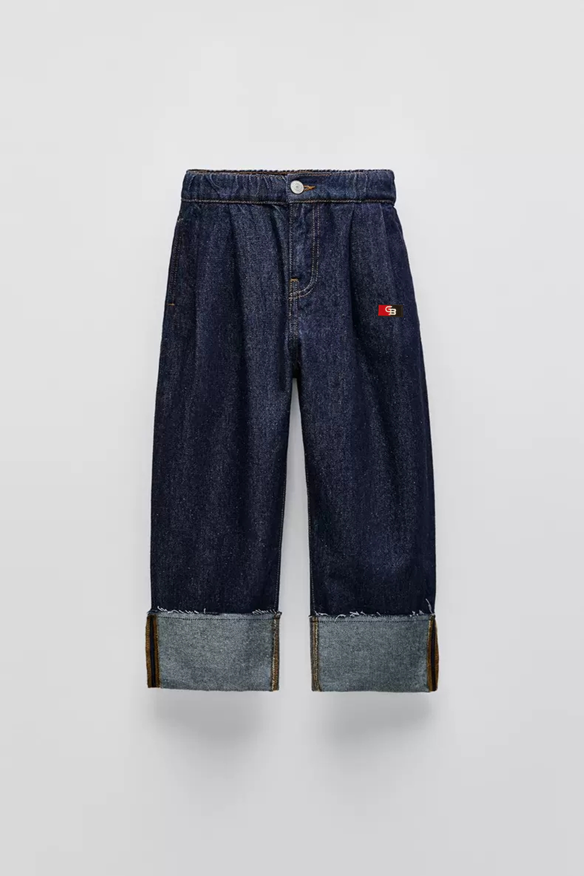 Straight jeans  wash blue with heavy/GTB-F-8454A4204