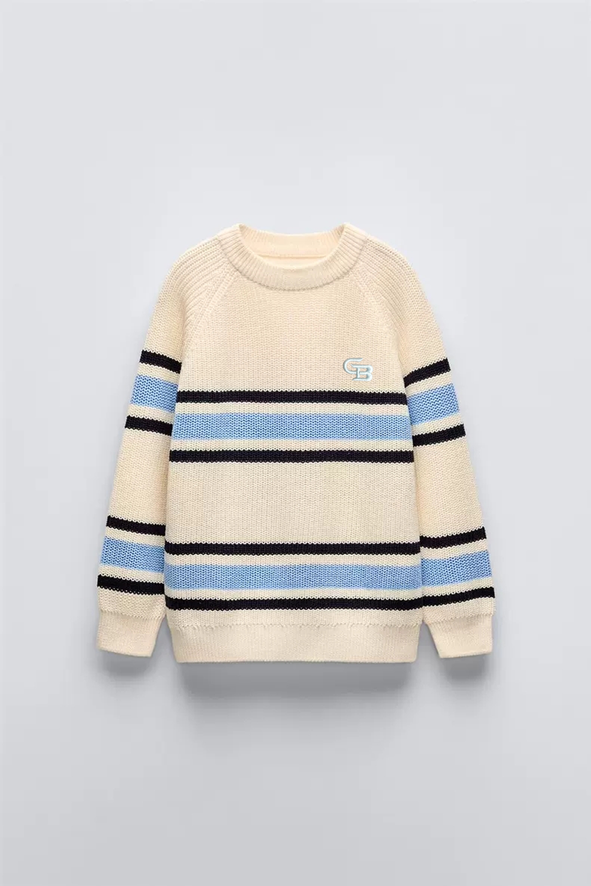 Regular-fit striped cotton sweater/GTB-F-8771A1552