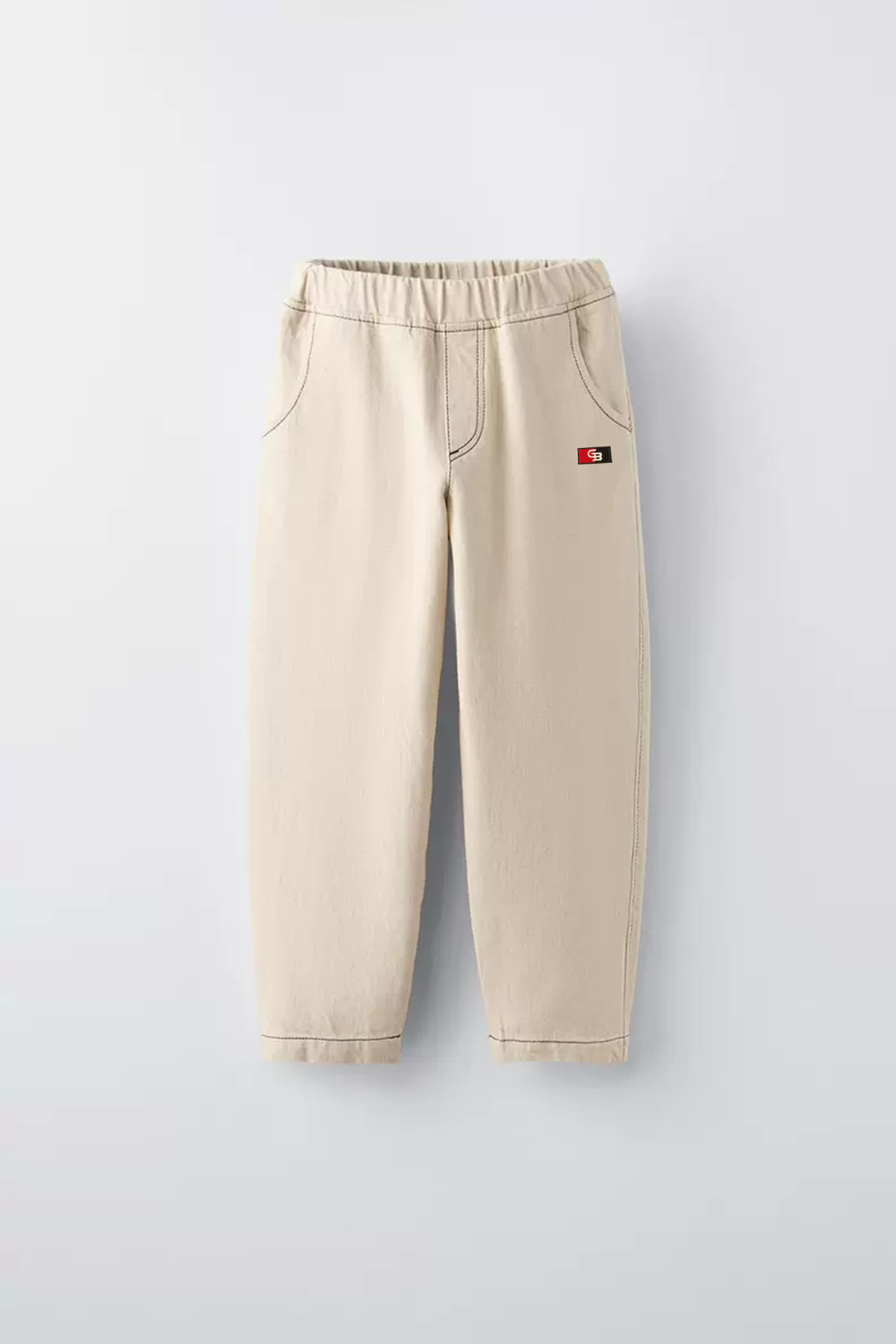 Elasticated waist cotton pants/GTB-F-8032A2473